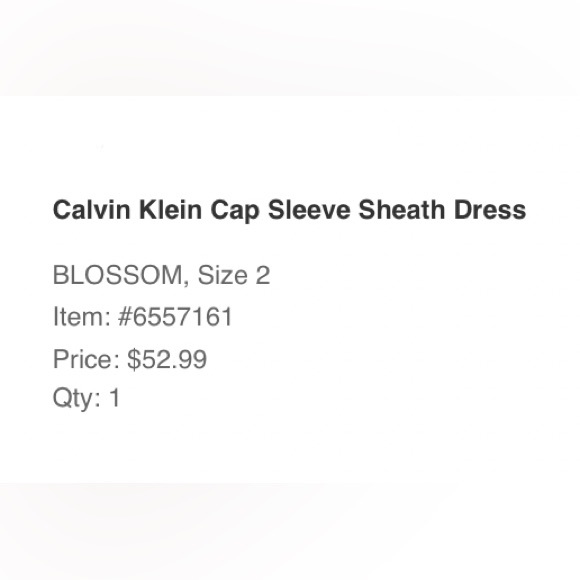 CALVIN KLEIN Cap Sleeve Lined Sheath Dress - Picture 9 of 9
